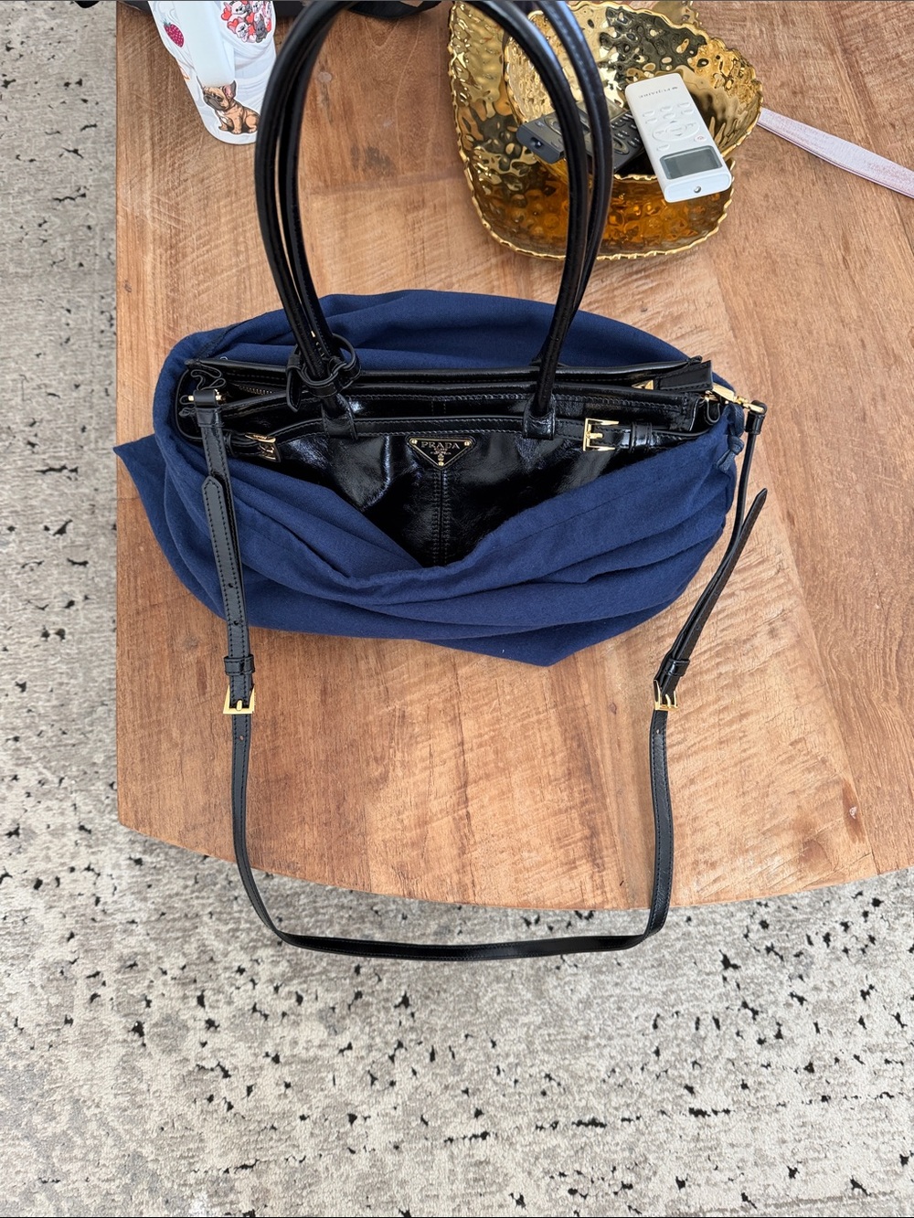 Prada Black Bonnie Shoulder bag with Gold Hardware NWOT - Picture 11 of 11